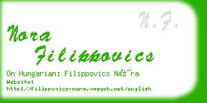 nora filippovics business card